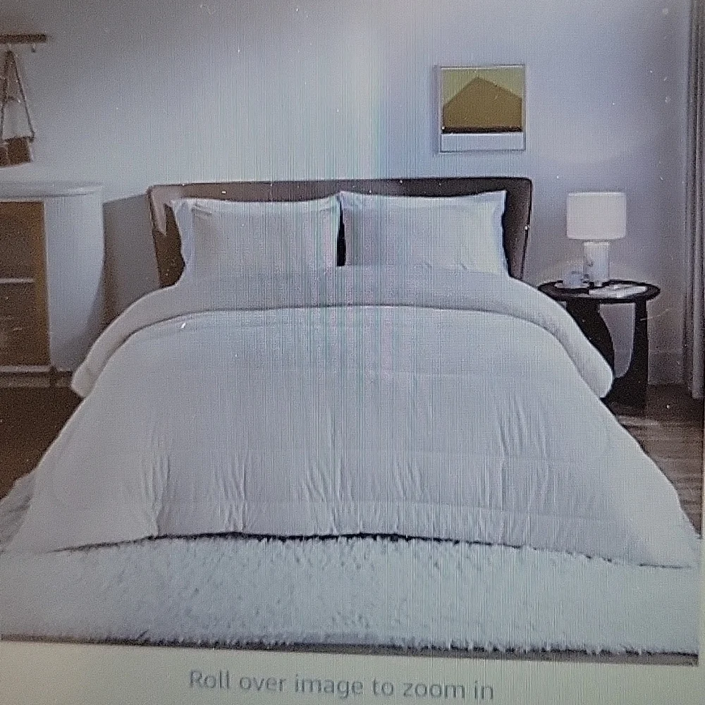 Bedsure Light Beige King Comforter 3 piece All Season Reversible 102x90